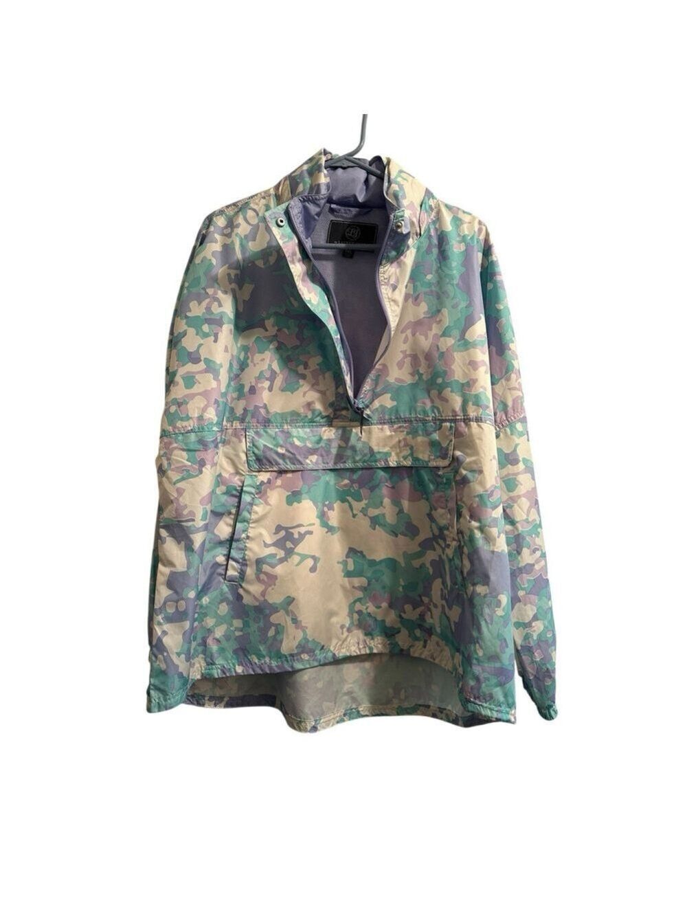 Lauren James Pullover Anorak Raincoat Hooded Jacket Womens 2XL Pastel Camo NWT